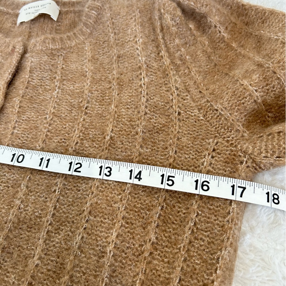 Sezane Camille Cardigan Womens Sweater Sz XS Camel French Vibes Soft Cozy Comfy - Picture 11 of 12